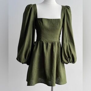 Reformation Brodie Linen Dress Size 0